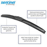 Sentinel Hibrit Silecek Takımı Nissan Qashqai J12 2021-2024 ile uyumlu