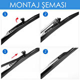 Sentinel Hibrit Silecek Takımı Nissan Qashqai J12 2021-2024 ile uyumlu