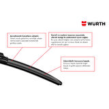 Würth Muz Silecek Takımı Citroen C4X 2009-2017 ile uyumlu
