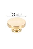Mühürcüm Mühür Mumu Damga 55  mm Yuvarlak Boş Pirinç Kafa + Ahşap Sap R5799O55