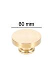 Mühürcüm Mühür Mumu 60  mm Yuvarlak Boş Pirinç Kafa + Ahşap Sap R5799O60