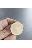 Mührü Mumu Damga 25 mm Yuvarlak Kumlu Boş Pirinç Kafa + Ahşap Sap R5799K25