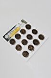 Mühürcüm Baş Harf 12 Adet 3D Hazır Kendinden Yapışkanlı Sticker Mühür RM2112