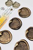 Mühürcüm Kalp 2 12 Adet 3D Hazır Kendinden Yapışkanlı Sticker Mühür RM2116
