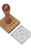 Mühürcüm Kişiye Özel Ahşap Mühür Damga 10X10 Kare MAD10X10