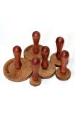 Mühürcüm Kişiye Özel Ahşap Mühür Damga 8 cm çap Yuvarlak MAD8