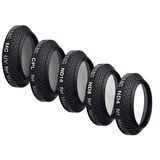 DJI Mavic Pro Lens Filtre 5 li Set UV CPL ND4 ND8 ND16 