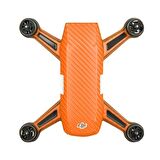 Dji Spark için Turuncu Karbon Grafik Su Geçirmez PVC Cilt Çıkartma Seti