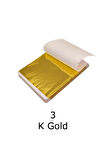 Varak Kaplama Yaprak Metalik Folyo İmitasyon 9x9cm 10lu Paket 3 K Gold R5799F-3