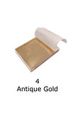 Varak Kaplama Yaprak Metalik Folyo İmitasyon 9x9cm 10lu Paket 4 Antique Gold R5799F-4