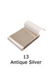 Varak Kaplama Yaprak Metalik Folyo 9x9cm 10lu Paket 13 Antique Silver R5799F-13
