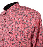 Büyük Beden Likralı Erkek Gömlek Uzun Kol Nar