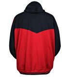 Erkek Büyük Beden Kapşonlu Eşofman Takımı Kırmızı-Laci 7XL-10XL