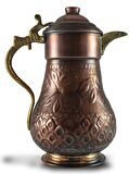 Cobper Premium Collection Martı El İşlemeli Bakır Sürahi Oksit