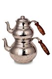 Cobper Premium Collection Teatime Bakır Çaydanlık Büyük Boy Nikel