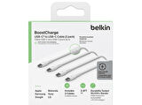 BELKIN Type-C To Type-C Örgülü Kablo 1 Metre (Ikili Paket) Beyaz