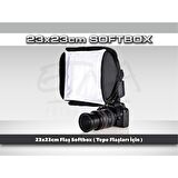 TEWISE 23x23cm Tepe Flaşları Uyumlu Speedlite Softbox