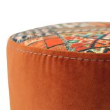 Arasta Ece Silindir Puf Tabure Masif Ayak-Kilim Tarçın