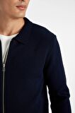 DeFacto Standart Fit Normal Kesim Polo Yaka Triko Hırka D3592AX24WNNV64