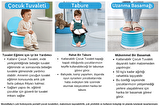 Katlanabilir Çocuk Tuvaleti, Çok Fonksiyonlu Alıştırma Tuvaleti, Carry Potty , Taşınabilir Lazımlık