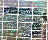 Yate10 98x 1x2cm Gümüş Hologramlı Garanti Etiketi Seri Numaralı