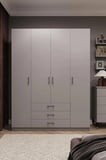 Asra Trend MDF 4 Kapaklı, 3 Çekmeceli Gardırop - 160x208x53cm, Geniş Hacimli Kıyafet Dolabı, G-02