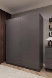 Asra Trend MDF 4 Kapaklı, 3 Çekmeceli Gardırop - 160x208x53cm, Geniş Hacimli Kıyafet Dolabı, G-02
