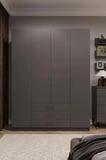 Asra Trend MDF 4 Kapaklı, 3 Çekmeceli Gardırop - 160x208x53cm, Geniş Hacimli Kıyafet Dolabı, G-02