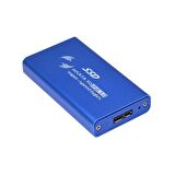 USB 3.0 to msata ngff 1,8" ssd harici harddisk kutusu mavi