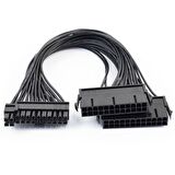 24 Pin dual ATX PSU power supply çoklayıcı splitter kablo