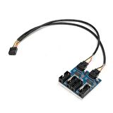 9 pin erkek to 4 port dişi usb 2.0 çoklayıcı kart