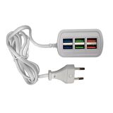 220v to 6 port usb hızlı şarj 5v 3.1A quick şarj adaptörü