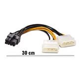 molex 4 pin to 8 pin pcıe ekran kartı power kablo 30 cm