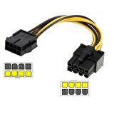 8 pin EPS 12V to 8 pin pcı e gpu power güç kablosu 30 cm