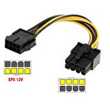 8 pin EPS 12V to 8 pin pcı e gpu power güç kablosu 30 cm