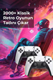 Bakeey Çift Kol 2000 Atari Oyunlu Taşınabilir 2.4G Kablosuz Oyun Konsolu 4K Game Stick Retro Konsol