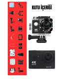 4K Ultra HD Aksiyon Kamerası – Su Geçirmez, Geniş Açı, Spor ve Vlog Çekimi İçin