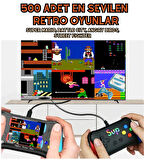 Retro Atari Oyun Konsolu - 500 Dahili Oyun, Çift Kollu, TV Bağlantılı