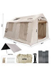 12 Kişilik 12m2 Tenteli,Çift Odalı 420D Sertifikalı Oxford Kumaş 4 Mevsim Şişme Çadır 400*360*220cm