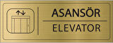 Mayeka Asansör İsimlik Altın Metal Kapı İsimliği Levhası Yönlendirme Tabelası