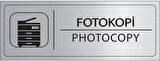 Mayeka Fotokopi İsimlik Gümüş Metal Kapı İsimliği Levhası Yönlendirme Tabelası