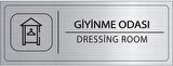 Mayeka Giyinme Odası İsimlik Gümüş Metal Kapı İsimliği Levhası Yönlendirme Tabelası