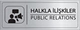 Mayeka Halkla İlişkiler İsimlik Gümüş Metal Kapı İsimliği Levhası Yönlendirme Tabelası