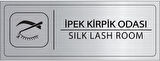 Mayeka İpek Kirpik Odası İsimlik Gümüş Metal Kapı İsimliği Levhası Yönlendirme Tabelası