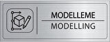 Mayeka Modelleme İsimlik Gümüş Metal Kapı İsimliği Levhası Yönlendirme Tabelası