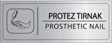 Mayeka Protez Tırnak İsimlik Gümüş Metal Kapı İsimliği Levhası Yönlendirme Tabelası