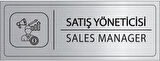 Mayeka Satış Yöneticisi İsimlik Gümüş Metal Kapı İsimliği Levhası Yönlendirme Tabelası