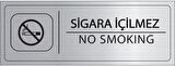 Mayeka Sigara İçilmez İsimlik Gümüş Metal Kapı İsimliği Levhası Yönlendirme Tabelası