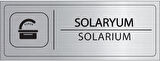 Mayeka Solaryum İsimlik Gümüş Metal Kapı İsimliği Levhası Yönlendirme Tabelası