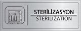 Mayeka Sterilizasyon İsimlik Gümüş Metal Kapı İsimliği Levhası Yönlendirme Tabelası